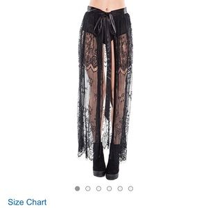 Black lace skirt